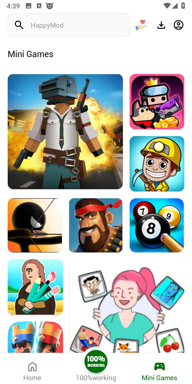 HappyMod mini games preview